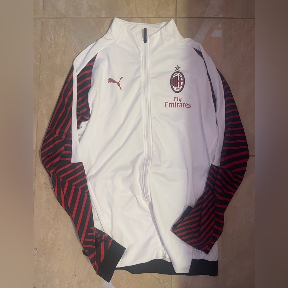 Puma White and Black Bomber Jacket
